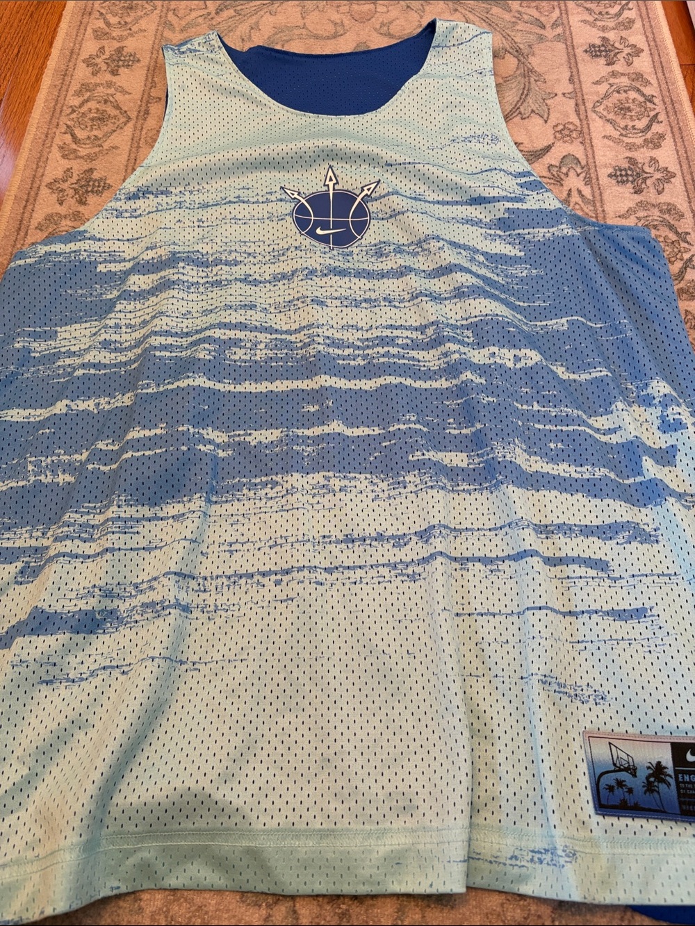 Nike Standard Reversible Basketball Jersey Mesh Blue DV9606-482 Men’s Size L